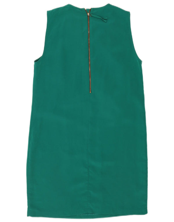 Zara Dame Ærmeløs Shift Dress UK 12 Medium Green
