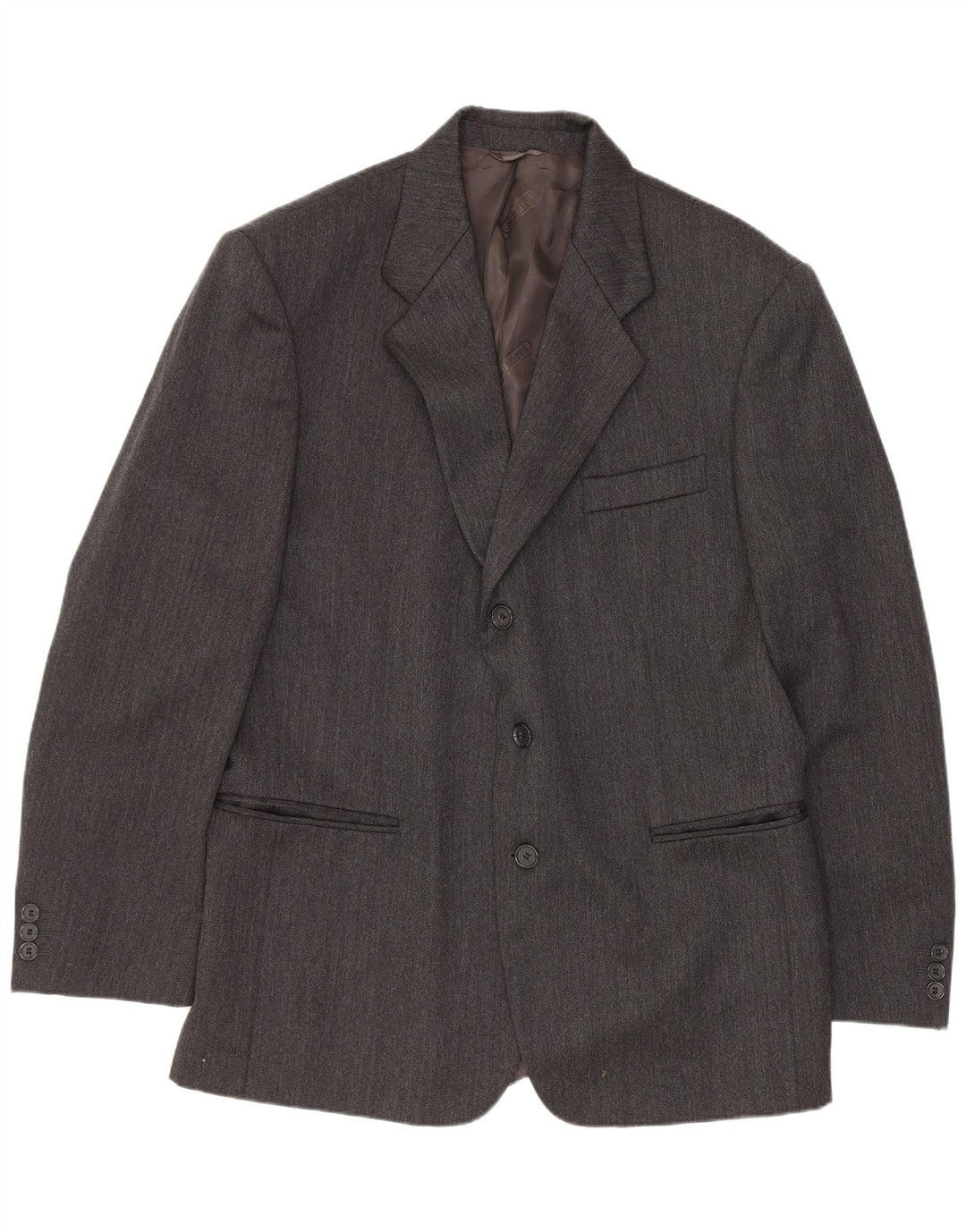 Cacharel Herre 3-knaps blazerjakke UK 40 Large Grey Classic