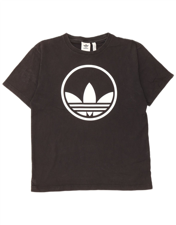Adidas Herre grafisk T-shirt Top Medium Sort Bomuld