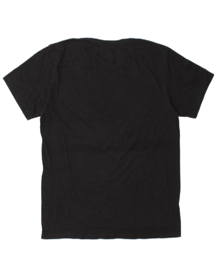 CALVIN KLEIN Herre T-Shirt Top Medium Sort Bomuld