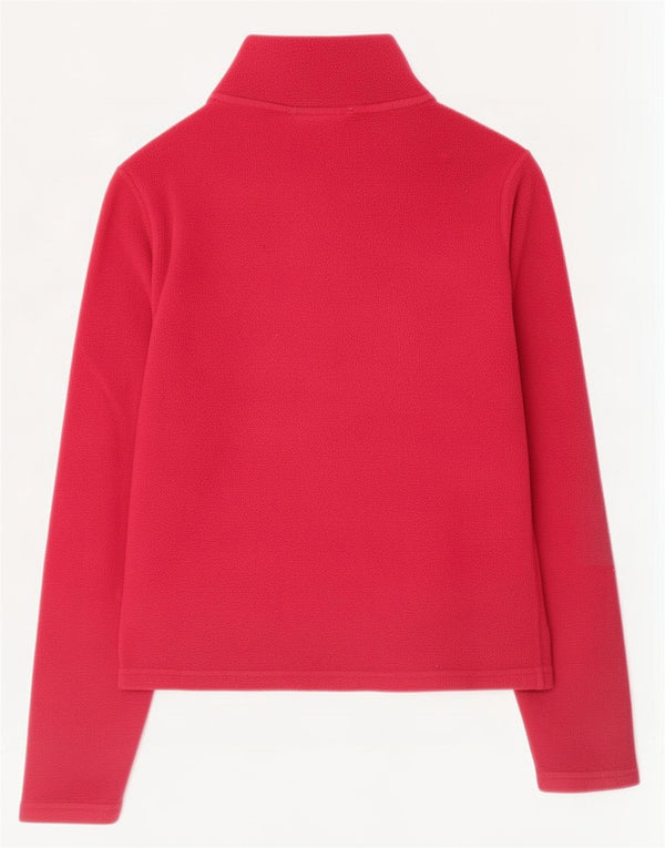 The North Face Dame Oversized Zip Neck Fleece Jumper UK 6 XS Rød