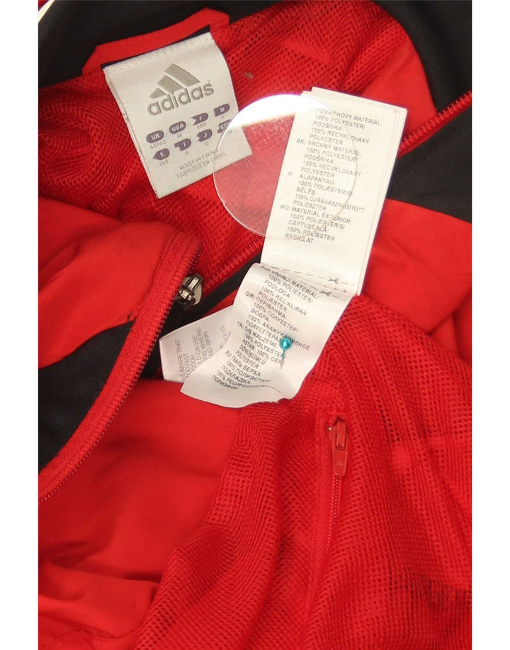 Adidas Grafisk træningsdragt topjakke til mænd UK 40/42 Medium Red Colourblock