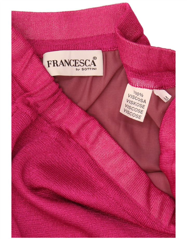 FRANCESCA Midi-nederdel til kvinder Medium W28 Pink Viscose