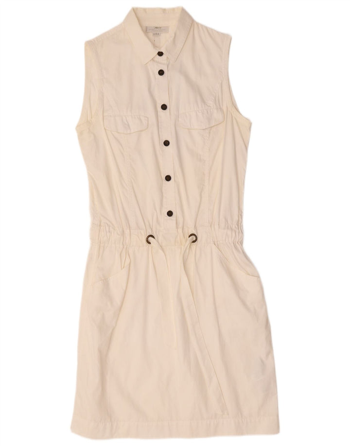 Marlboro Classics Dame Ærmeløs Pullover Shirt Dress IT 42 Medium White
