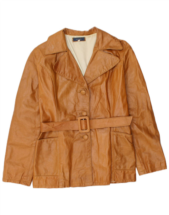 Bayside læderjakke til kvinder UK 14 Stor brunt læder