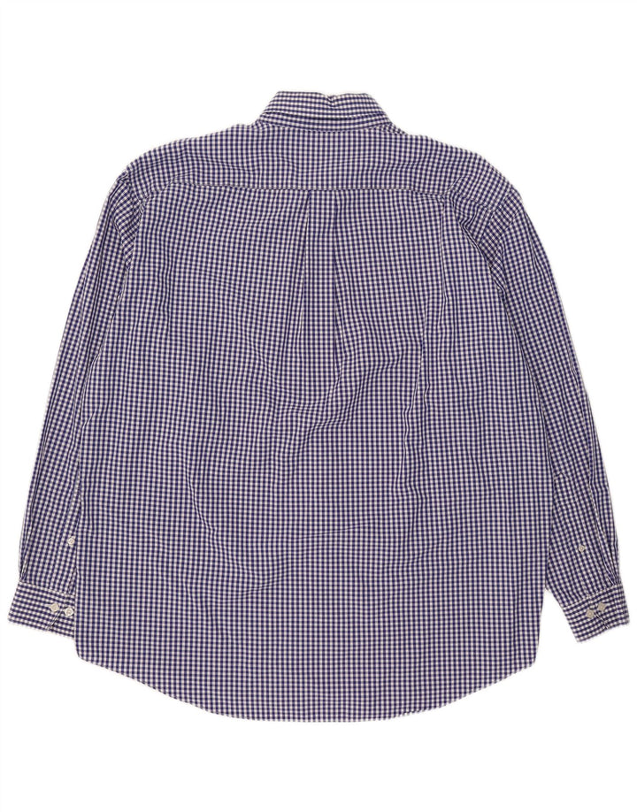 Brooks Brothers Herreskjorte XL Blå Gingham Bomuld