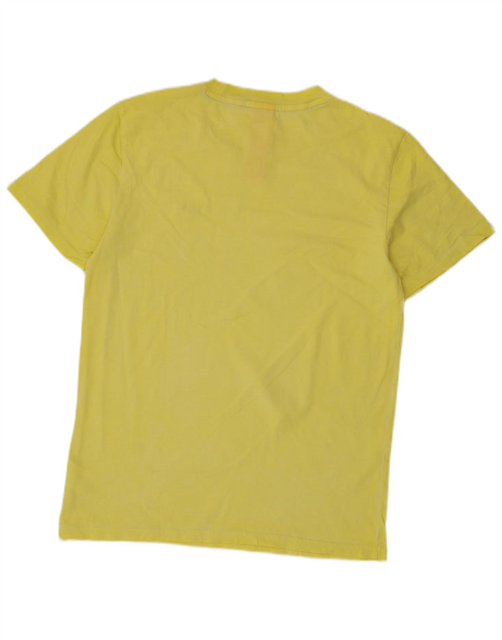 Sun68 Herre T-Shirt Top Medium Gul Bomuld