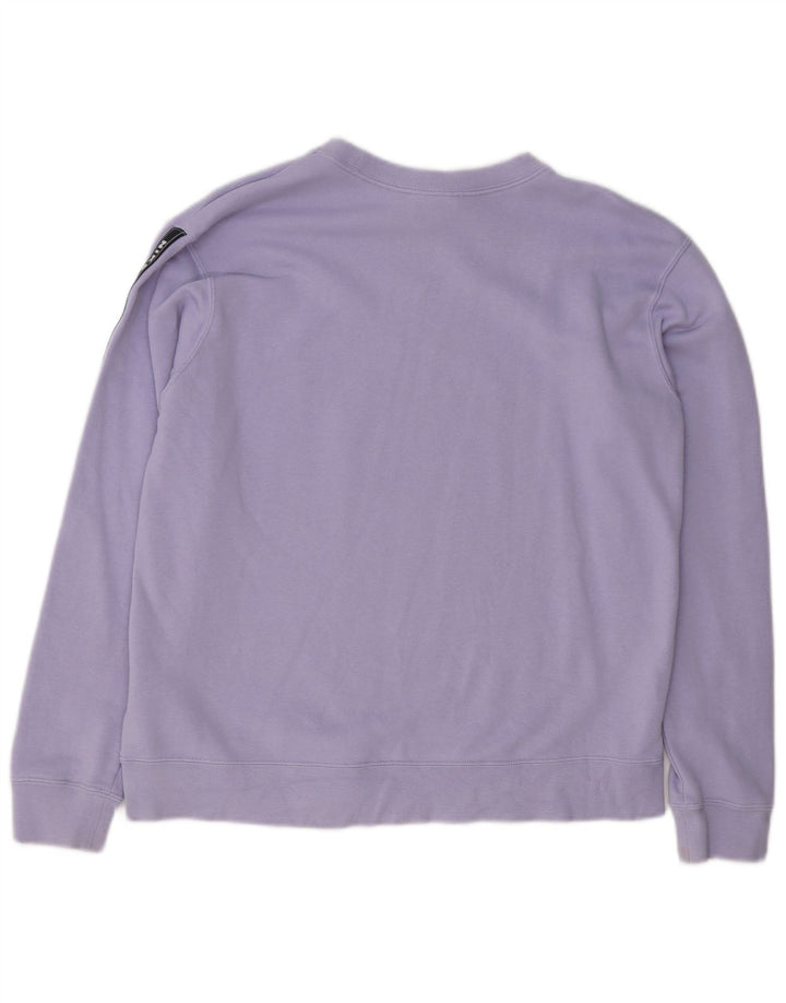 Nike Dame Grafisk Sweatshirt Jumper UK 14 Medium Lilla Bomuld