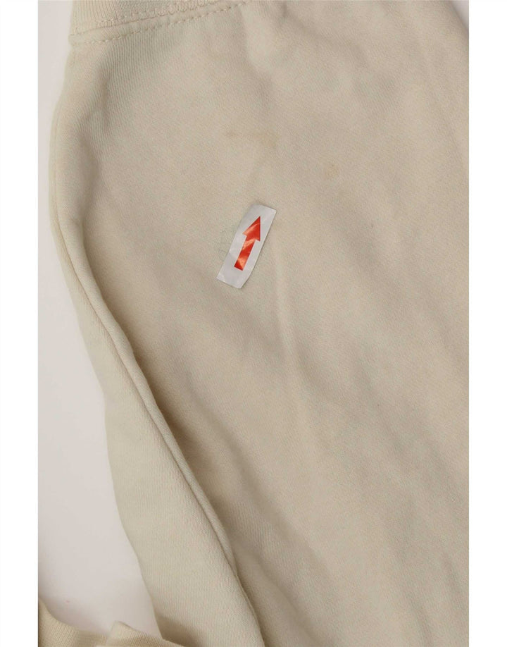 Nike Womens Crop Oversized Sweatshirt Jumper UK 14 Medium Off White Bomuld