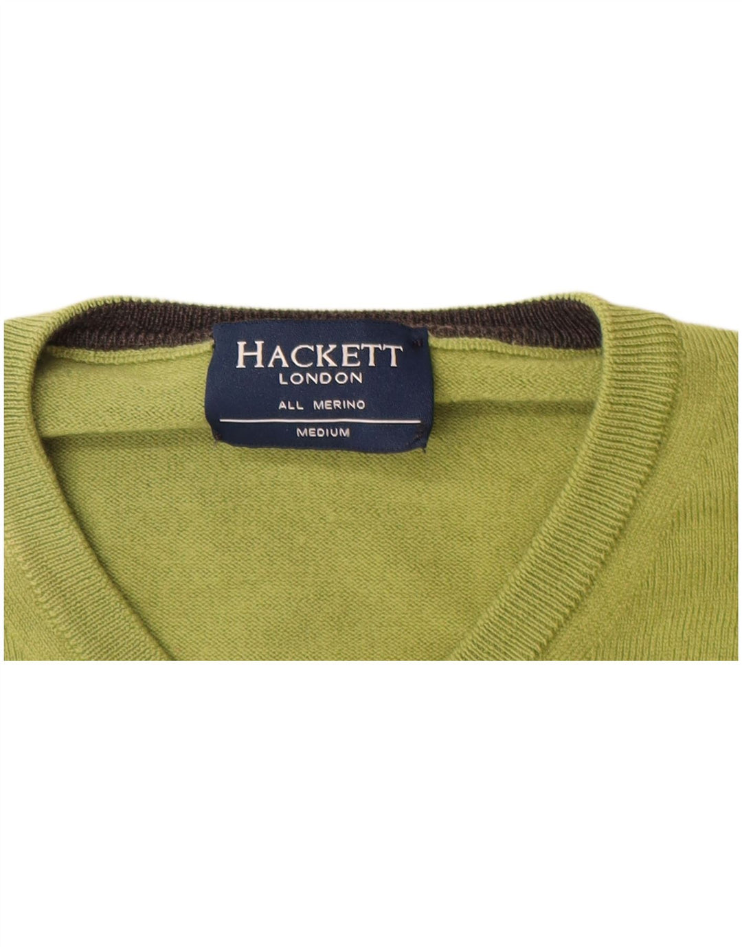 Hackett Herre V-hals sweater Medium Grøn Merinould