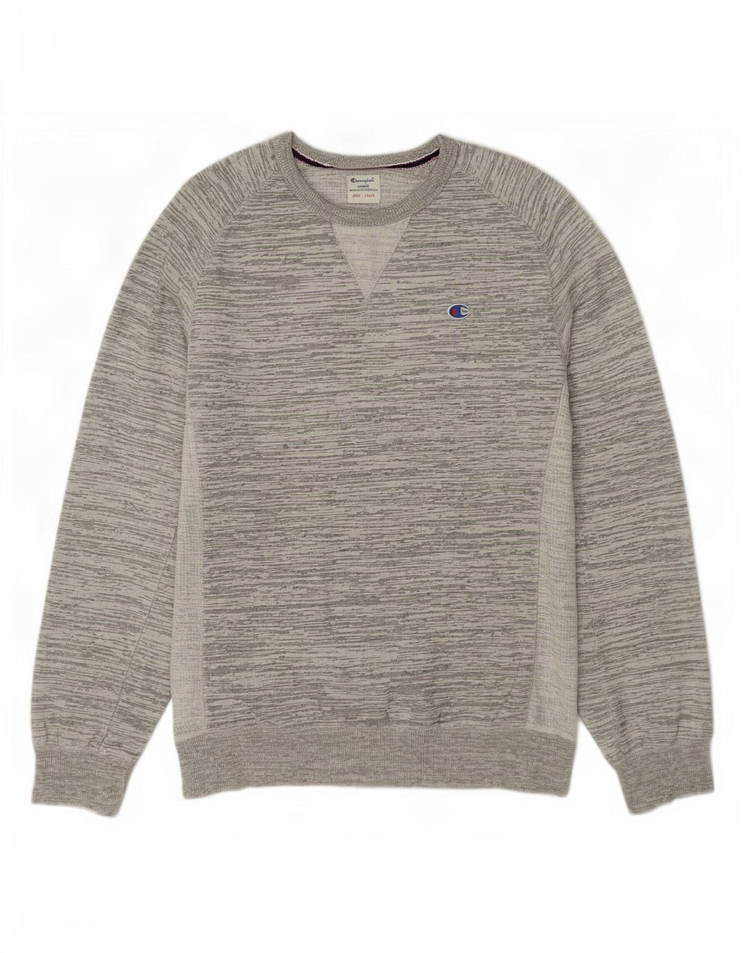 Champion Herre Sweatshirt Jumper Large Grå Flecked Bomuld