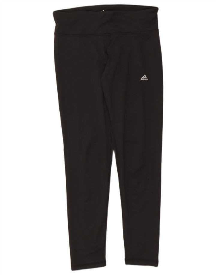 Adidas Womens Climalite Leggings UK 12/14 Medium Black Polyester