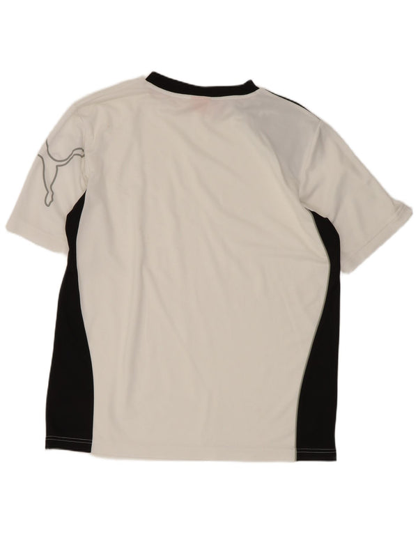 Puma Herre grafisk T-shirt Top Lille hvid Colourblock