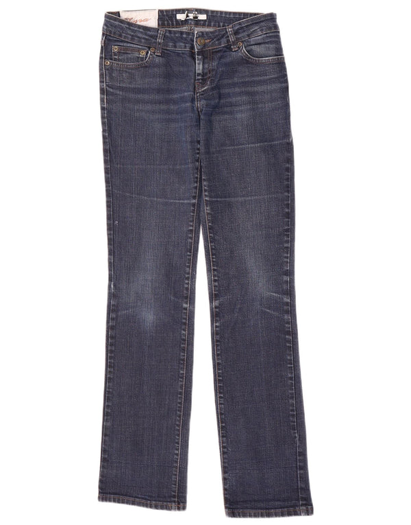 Zara Dame Straight Jeans EU 38 Small W28 L34 Blå Bomuld