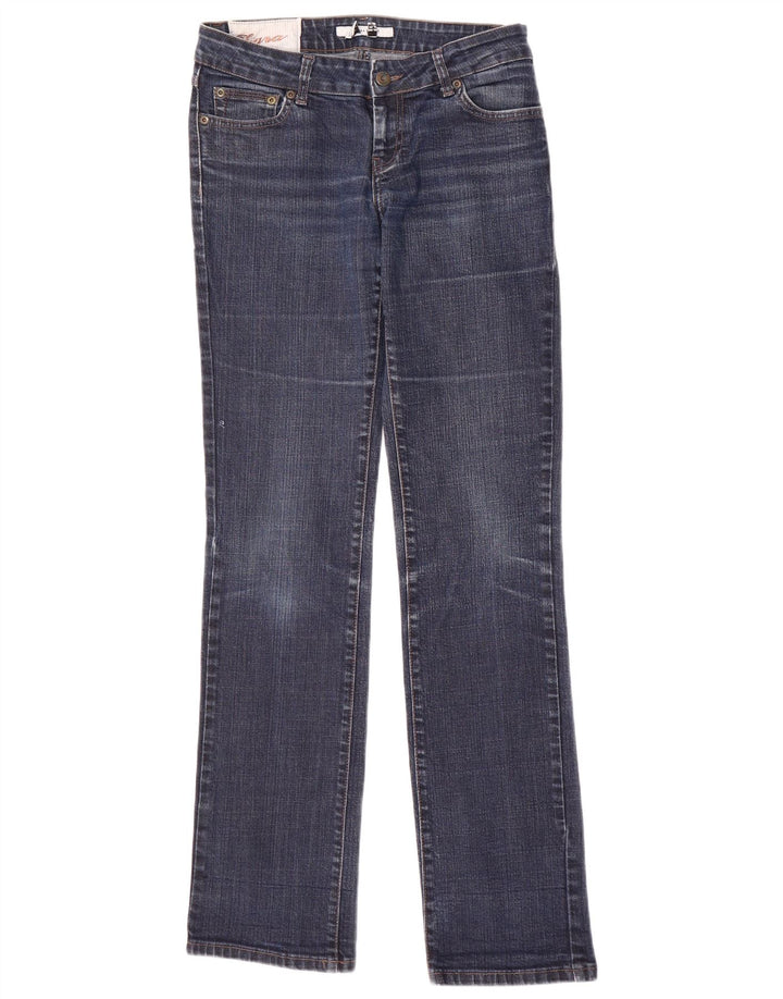 Zara Dame Straight Jeans EU 38 Small W28 L34 Blå Bomuld