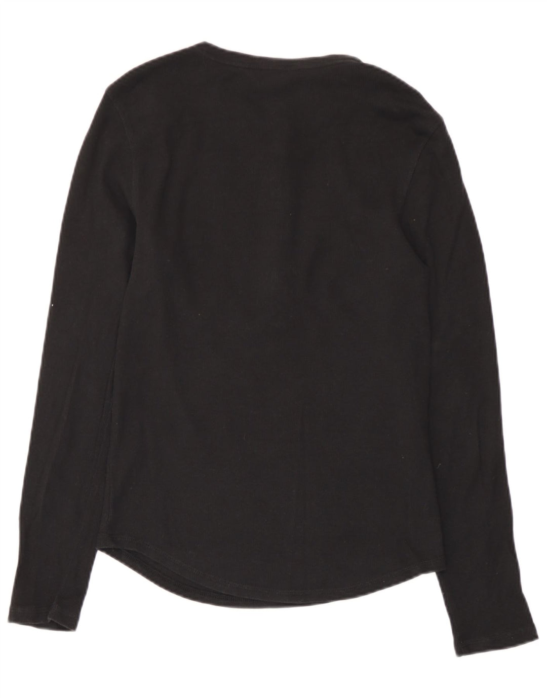 Marks & Spencer Dametop Langærmet UK 10 Small Black Bomuld