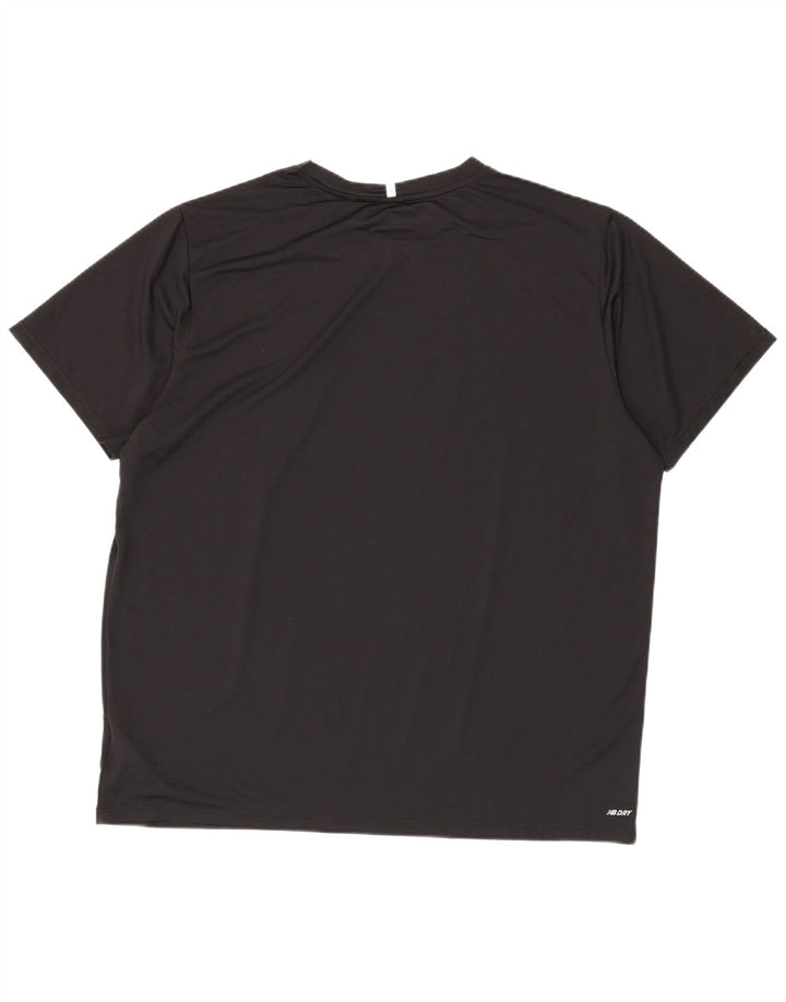 New Balance Herre T-Shirt Top 2XL Sort Polyester