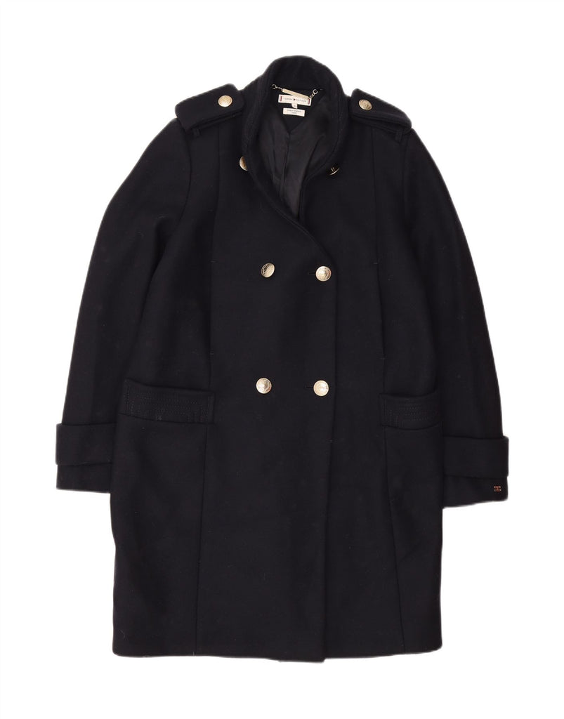 TOMMY HILFIGER Womens Military Double Breasted Coat US 6 Medium Navy Blue Vintage Tommy Hilfiger and Second-Hand Tommy Hilfiger from Messina Hembry 