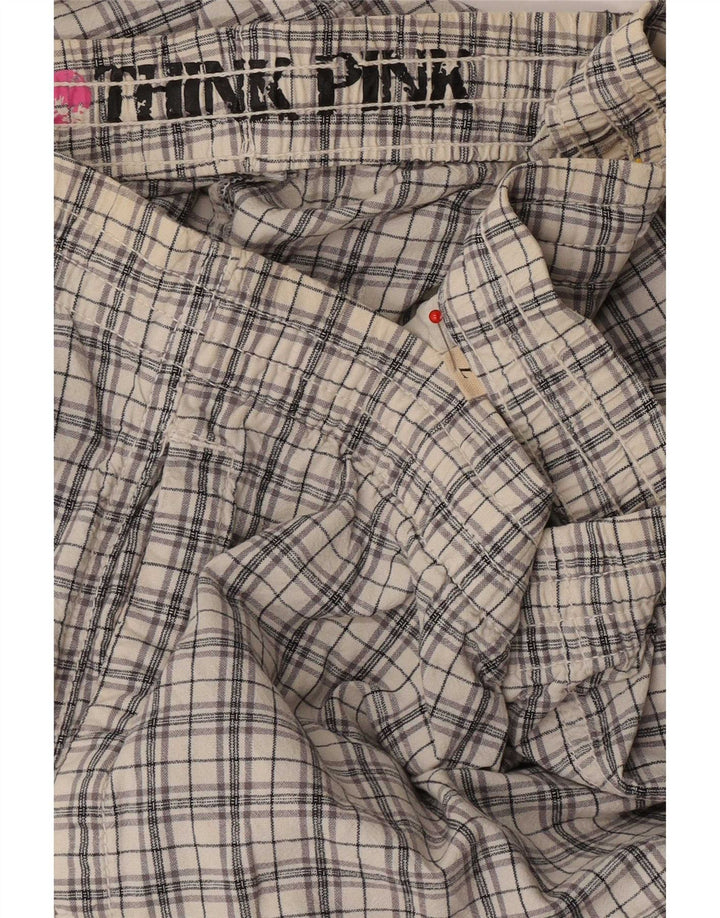 Tænk Pink Herre joggerbukser Large W36 L28 Grå ternet