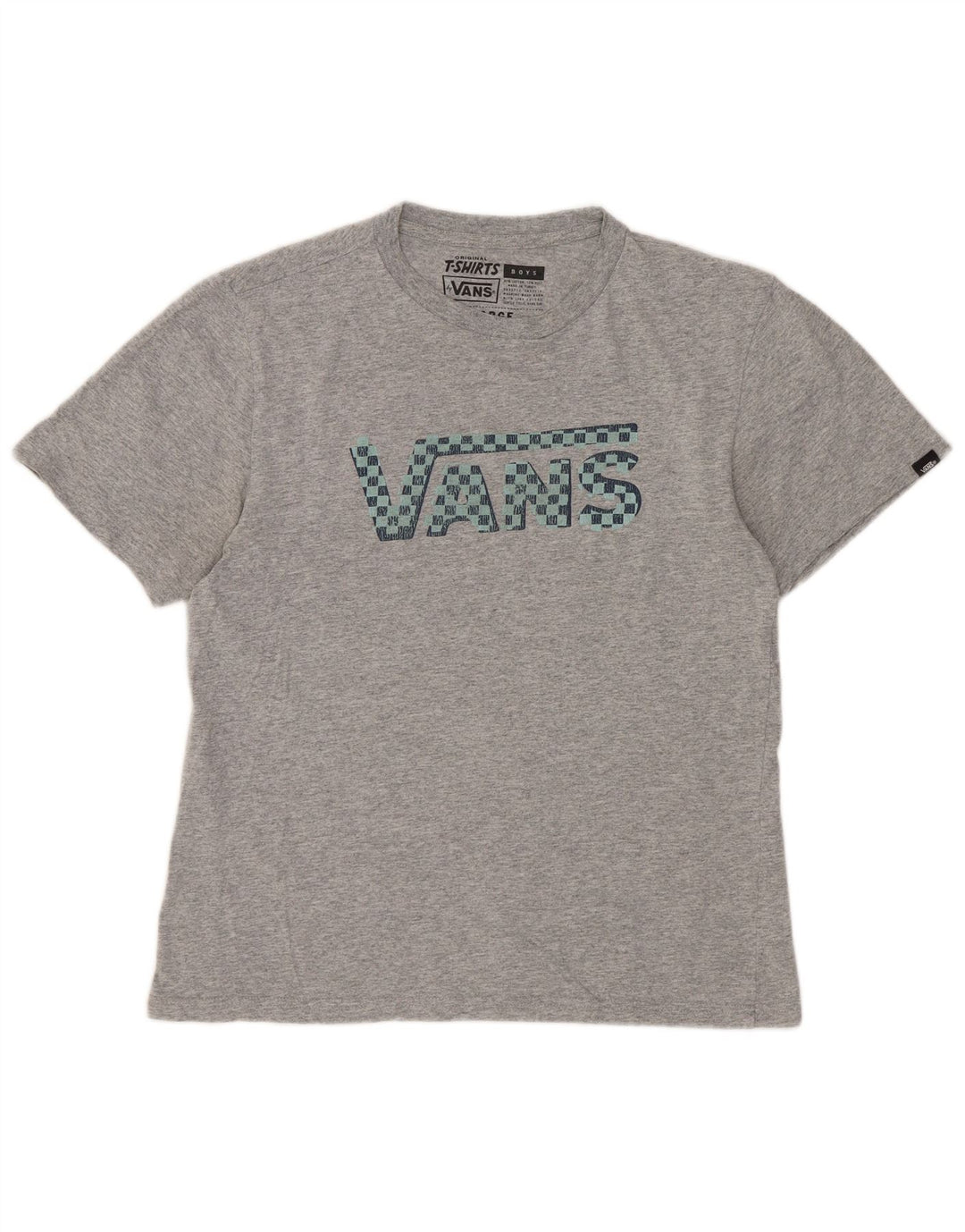 Vans Drenge Grafisk T-Shirt Top 12-13 År Stor Grå Bomuld