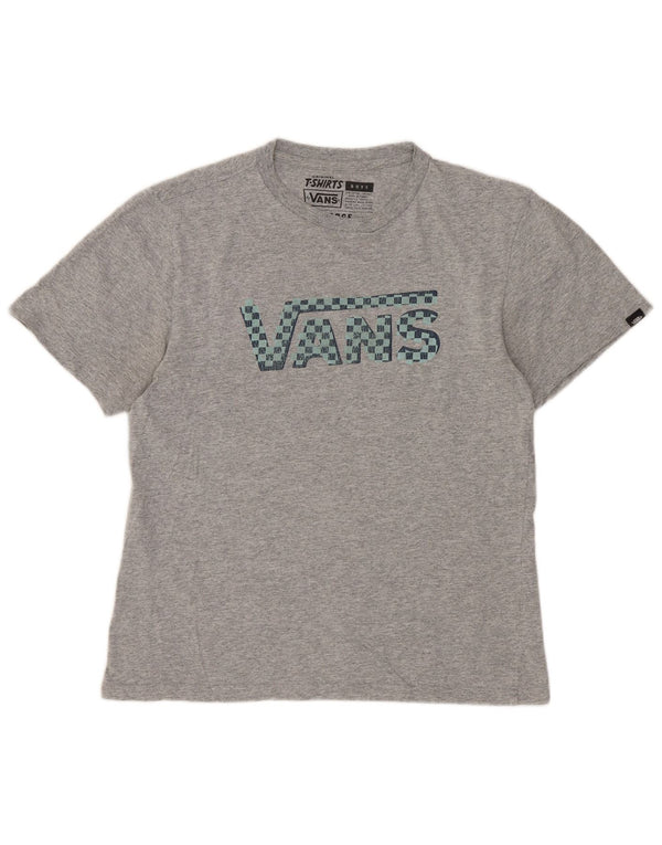 Vans Boys Graphic T-Shirt Top 12-13 Years Large Grey Cotton