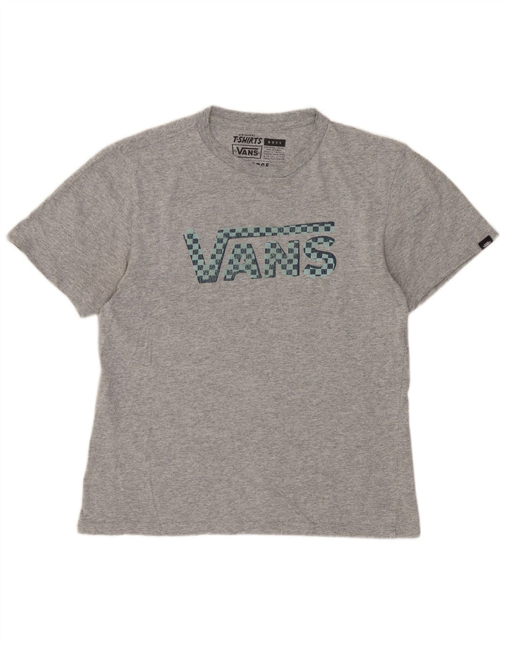Vans Drenge Grafisk T-Shirt Top 12-13 År Stor Grå Bomuld