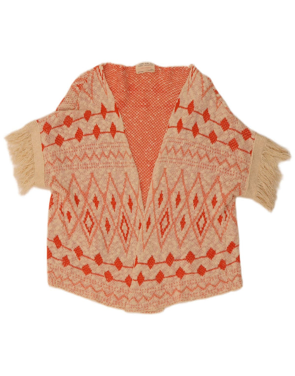 Zara piger kortærmet åben cardigan sweater 9-10 år Beige Geometrisk