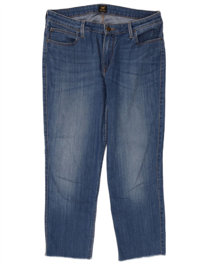 Lee Dame Scarlett Cropped Jeans W33 L25 Blå Bomuld