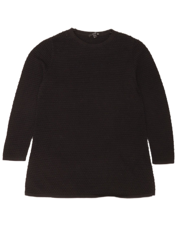 Cos Dame Top Langærmet UK 10 Small Black Bomuld