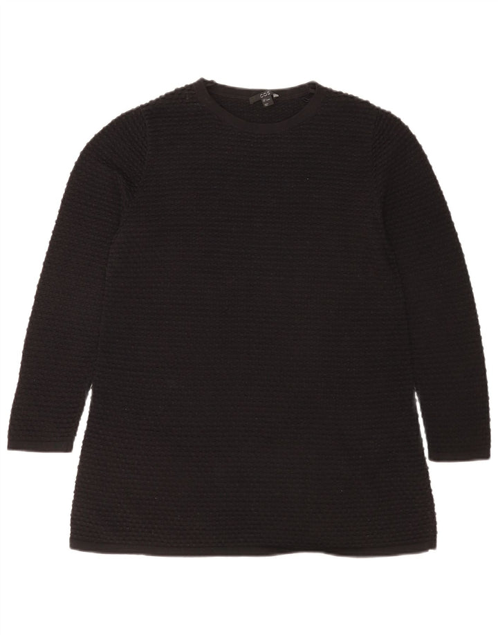 Cos Dame Top Langærmet UK 10 Small Black Bomuld