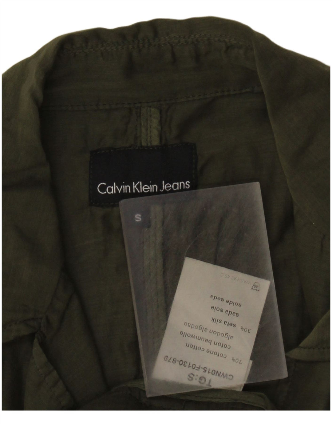 Calvin Klein Jeans Dame 2 Button Blazer Jacket UK 10 Small Green Bomuld