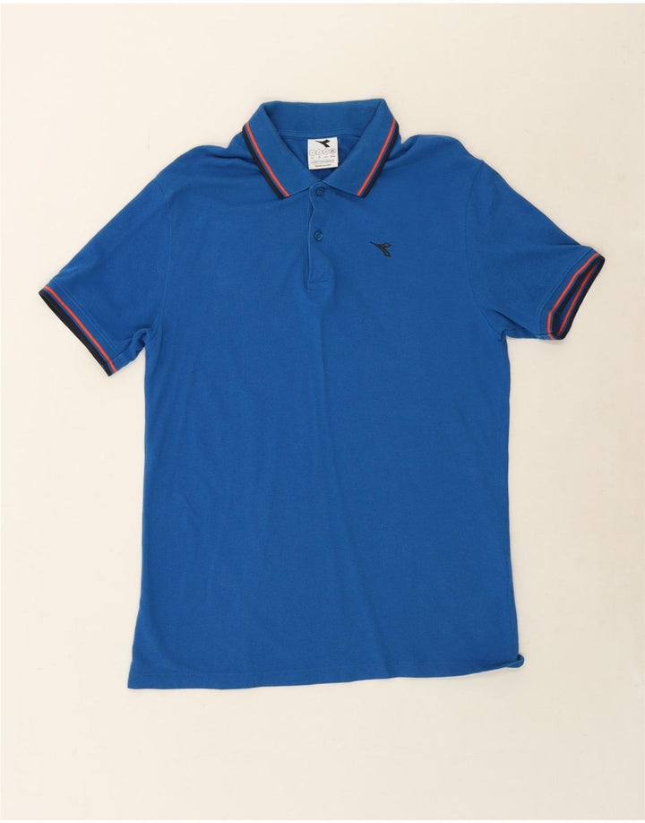 DIADORA Mens Oversized Polo Shirt Large Blue Vintage Diadora and Second-Hand Diadora from Messina Hembry 