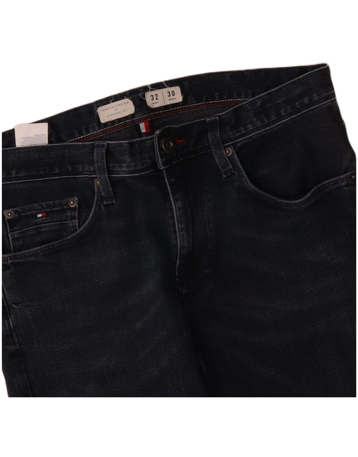 TOMMY HILFIGER Dame Denton Straight Jeans W32 L30 Marineblå Bomuld