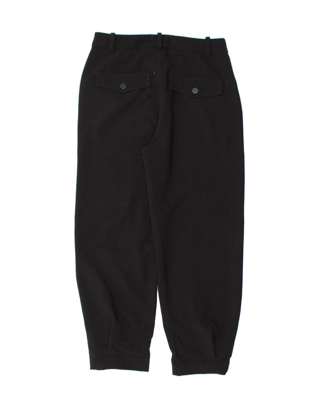 ZARA Womens Joggers Cropped Trousers XS W24 L24 Black Polyester Vintage Zara and Second-Hand Zara from Messina Hembry 