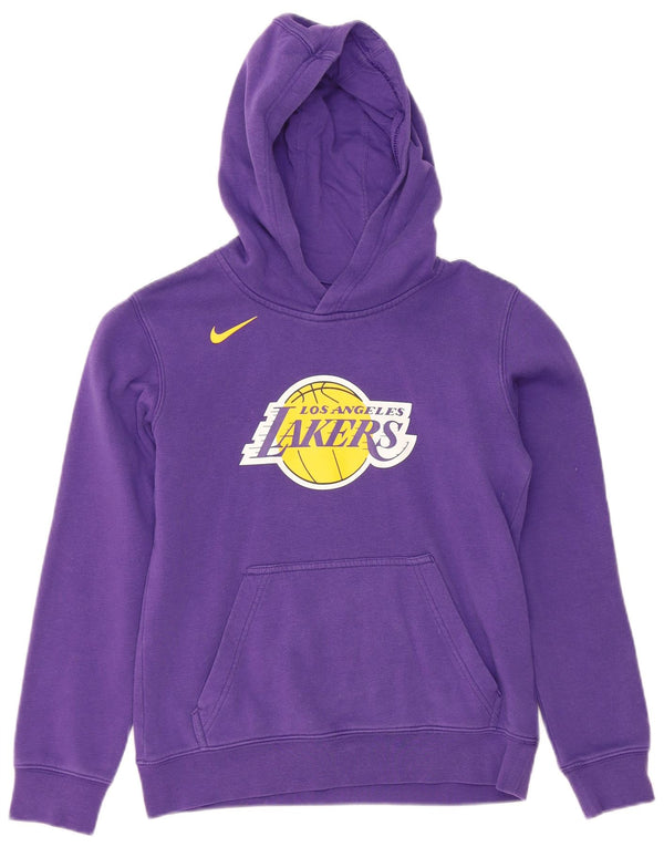 NIKE Boys Los Angeles Lakers Hoodie Jumper 10-11 år Medium Lilla