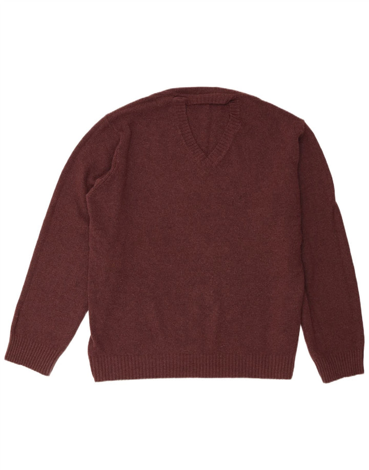Marks & Spencer Herre V-hals sweater XL Bourgogne uld