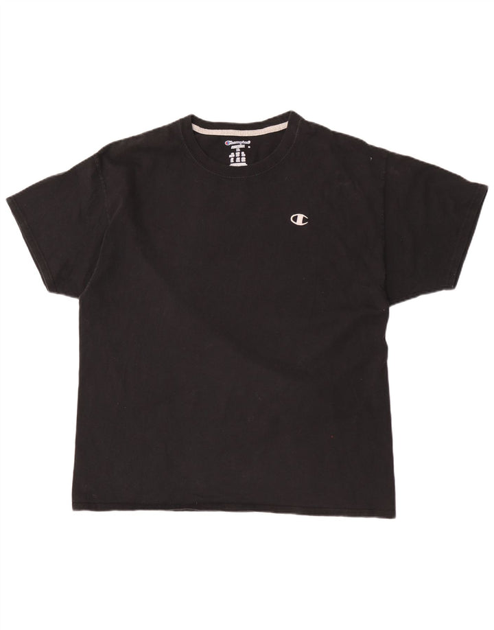 Champion Herre T-Shirt Top XL Sort Bomuld