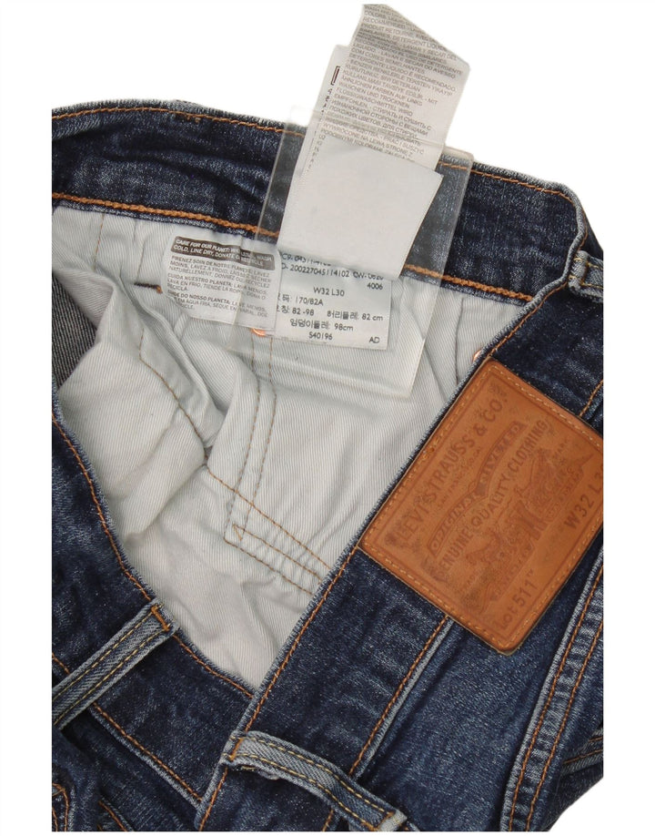 Levi's Herre 511 Slim Jeans W32 L30 Blå Bomuld
