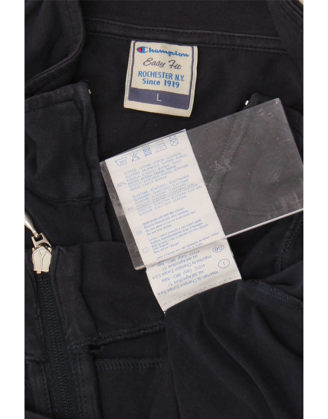 CHAMPION Womens Easy Fit Tracksuit Top Jacket UK 16 Large Navy Blue