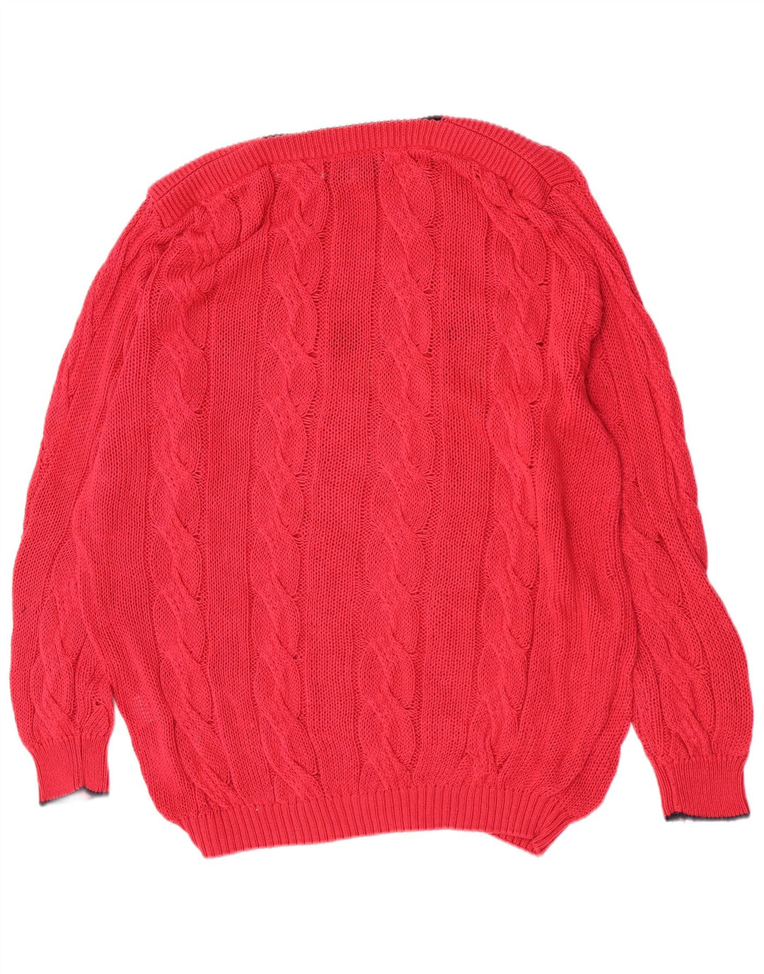 St. Germain Dame Grafisk Boat Neck Jumper Sweater IT 46 Large Red Classic