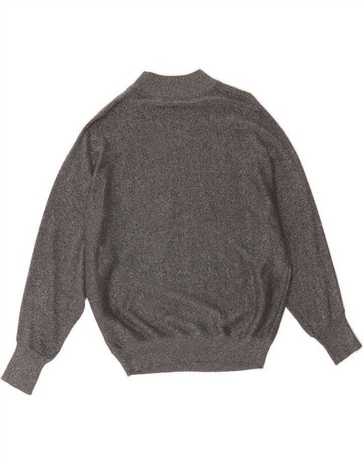 MARKS & SPENCER Womens Turtle Neck Jumper Sweater UK 14 Medium Grey Vintage Marks & Spencer and Second-Hand Marks & Spencer from Messina Hembry 