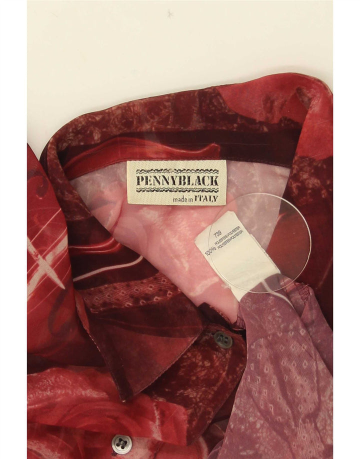 Penny Black Womens Shirt Bluse UK 8 Small Red Floral Polyester
