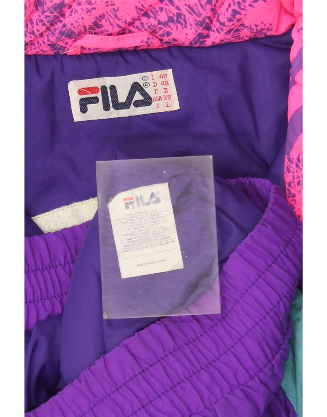 FILA Herre Loose Fit Skijakke IT 48 Medium Flerfarvet Colourblock