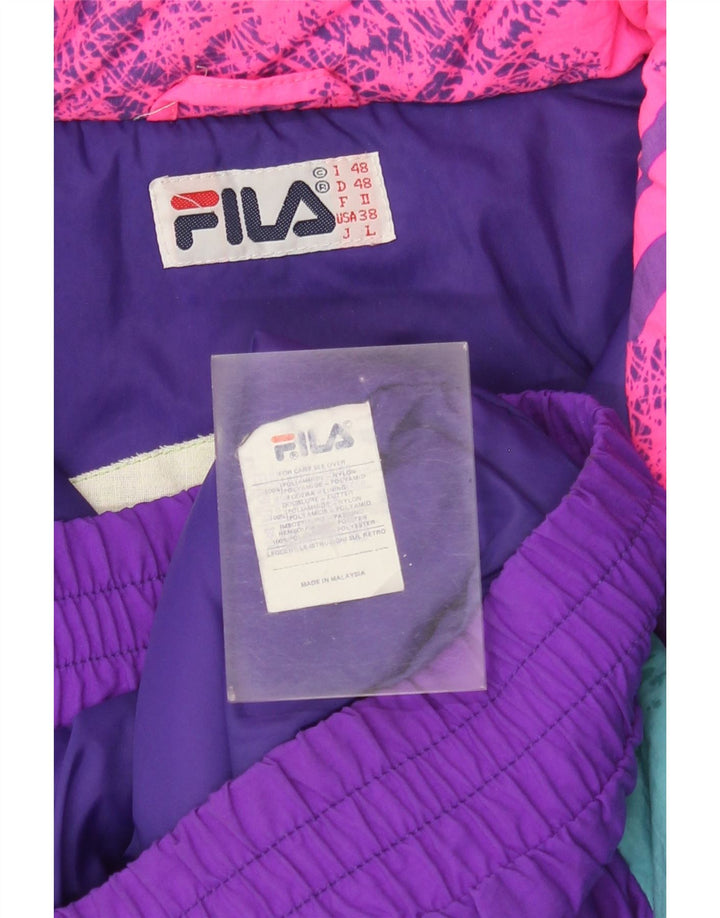 FILA Herre Loose Fit Skijakke IT 48 Medium Flerfarvet Colourblock