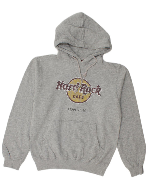 Hard Rock Cafe Herre London Grafisk hættetrøje Jumper Medium Grey Flecked Bomuld