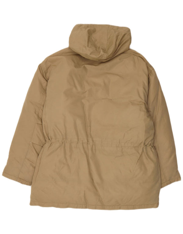 Slam Herre Hooded Loose Fit Polstret Frakke UK 38 Medium Beige Nylon