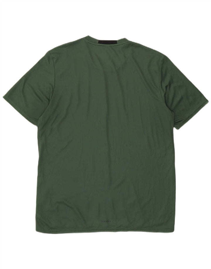 Adidas Herre Aeroready T-Shirt Top Medium Green Polyester
