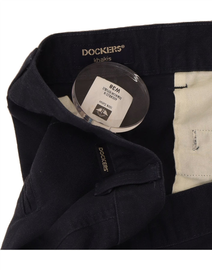 DOCKERS Mens Pegged Chino Shorts W38 XL Navy Blue Cotton Vintage Dockers and Second-Hand Dockers from Messina Hembry 