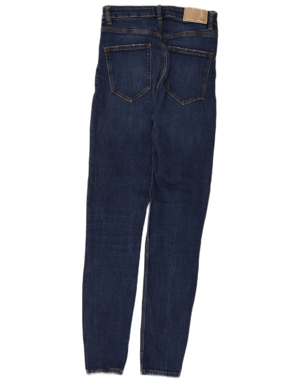 Zara Dame Skinny Jeans EU 36 XS W26 L27 Marineblå