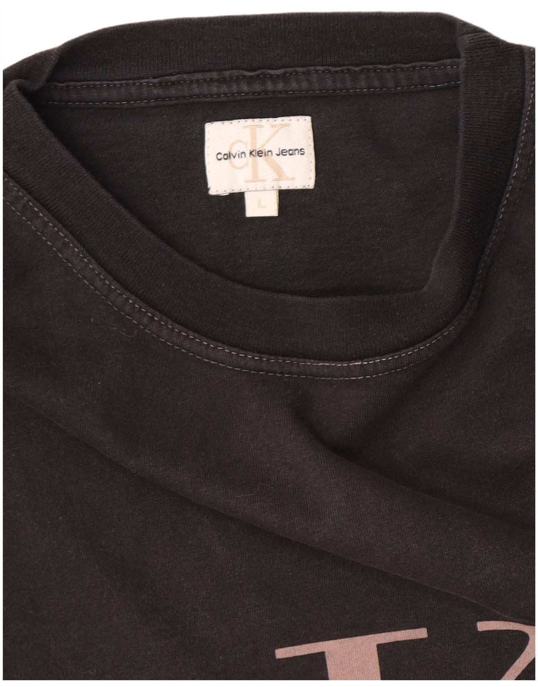 Calvin Klein Jeans Herre Grafisk T-Shirt Top Stor Sort
